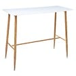 ATMOSPHERA - Table à manger bar "Roka" blanc L120cm - vignette