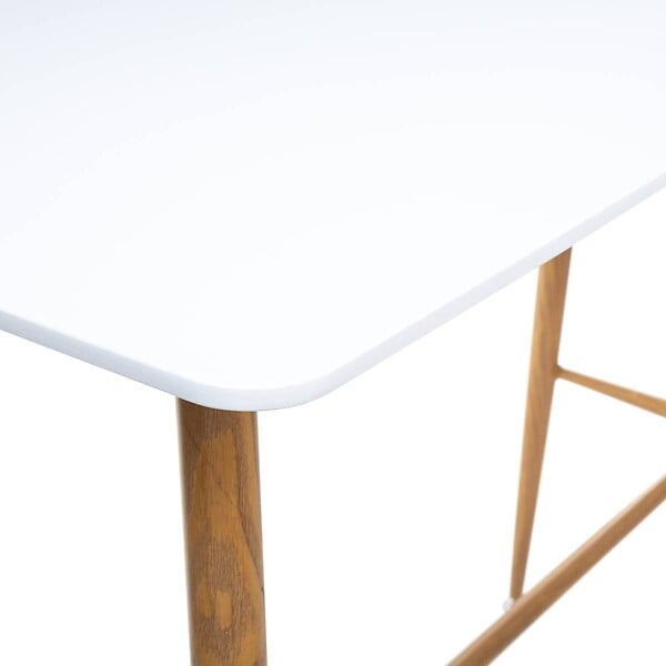ATMOSPHERA - Table à manger bar "Roka" blanc L120cm - large