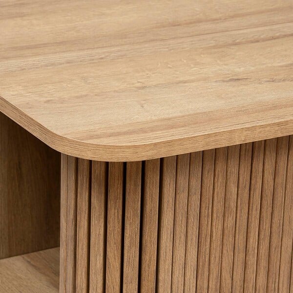 ATMOSPHERA - Table à manger bar "Colva" en placage effet bois L120cm - large