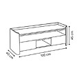 5 FIVE SIMPLY SMART - Meuble TV Roundy blanc ivoire et bois - vignette