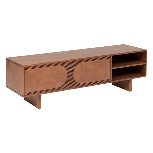 ATMOSPHERA - Meuble tv 2 portes "Nanda" marron 147x45,5x40cm - large