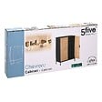 5 FIVE SIMPLY SMART - Cabinet "Chevrons" 2 portes effet pin naturel et noir 110x80cm - vignette