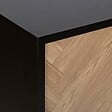 5 FIVE SIMPLY SMART - Cabinet "Chevrons" 2 portes effet pin naturel et noir 110x80cm - vignette