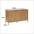 5 FIVE SIMPLY SMART - Buffet "Tasso" 3 portes L120cm effet bois naturel - vignette