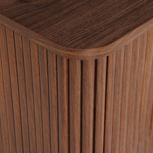 ATMOSPHERA - Meuble bas 4 portes 2 étagères Wany marron 140x40cm - large
