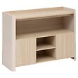 5 FIVE SIMPLY SMART - Buffet 2 portes Roundy blanc ivoire et bois - vignette