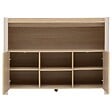 5 FIVE SIMPLY SMART - Buffet 2 portes Roundy blanc ivoire et bois - vignette