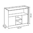 5 FIVE SIMPLY SMART - Buffet 2 portes Roundy blanc ivoire et bois - vignette
