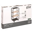 5 FIVE SIMPLY SMART - Étagère 3 niveaux en métal et bois beige - vignette