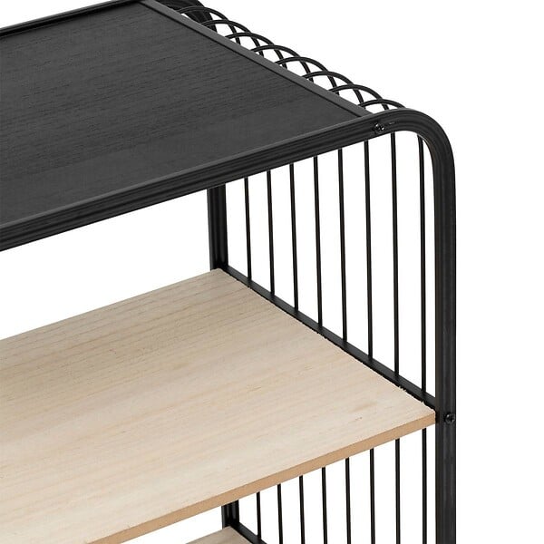 5 FIVE SIMPLY SMART - Étagère 3 niveaux en métal et bois beige - large