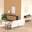 5 FIVE SIMPLY SMART - Buffet "Chevrons" 2 portes 3 tiroirs effet pin naturel 160x75cm - vignette
