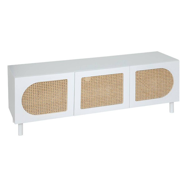 ATMOSPHERA - Meuble TV "Cabras" 140x50cm blanc - large