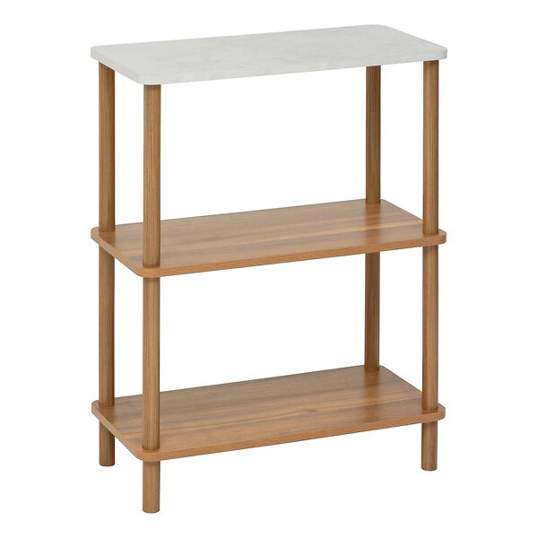 5 FIVE SIMPLY SMART - Etagère 3 niveaux Come bois et effet marbre - large