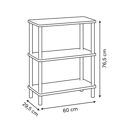 5 FIVE SIMPLY SMART - Etagère 3 niveaux Come bois et effet marbre - large
