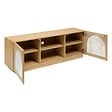 ATMOSPHERA - Meuble bas 2 portes 3 étagères Lousada beige 160x40cm - vignette