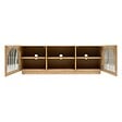 ATMOSPHERA - Meuble bas 2 portes 3 étagères Lousada beige 160x40cm - vignette