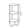 5 FIVE SIMPLY SMART - Etagère d'angle 3 niveaux Come 34x34x76,5cm - vignette