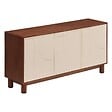 ATMOSPHERA - Buffet 3 portes 6 étagères Jilani marron 150x40cm - vignette