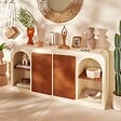 ATMOSPHERA - Buffet 2 portes 8 niveaux Sienna beige H85 - vignette