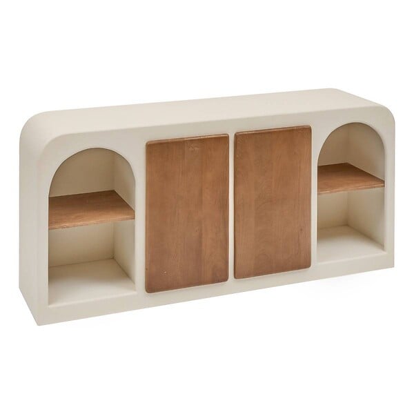 ATMOSPHERA - Buffet 2 portes 8 niveaux Sienna beige H85 - large