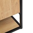 ATMOSPHERA - Buffet 2 portes "Aldea" métal et bois beige 140x80cm - vignette
