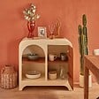 ATMOSPHERA - Buffet 1 porte 4 niveaux Sienna beige H85cm - vignette