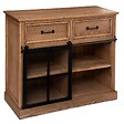 ATMOSPHERA - Buffet 1 porte "Danik" bois naturel 94x95cm - vignette