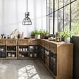 ATMOSPHERA - Buffet 2 portes "Danik" bois naturel 160x85cm - vignette