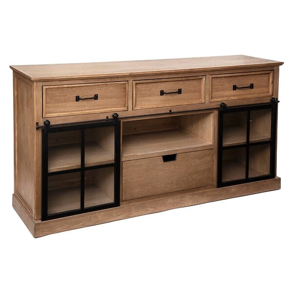 ATMOSPHERA - Buffet 2 portes "Danik" bois naturel 160x85cm - large