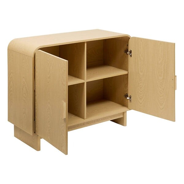 ATMOSPHERA - Buffet 2 portes 2 étagères Lee beige 100x40cm - large