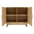 ATMOSPHERA - Buffet 2 portes 2 étagères Lee beige 100x40cm - vignette