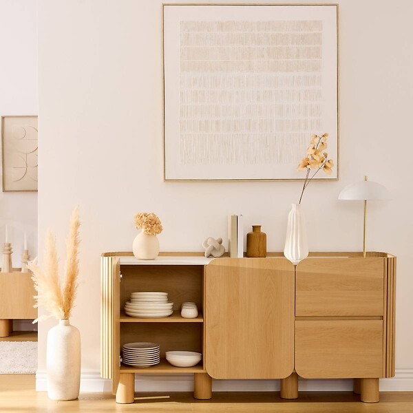 ATMOSPHERA - Buffet 2 portes 2 niveaux Homelya H80cm - large
