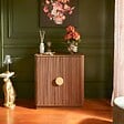 ATMOSPHERA - Buffet 2 portes 1 étagères Wany marron 80x40cm - vignette