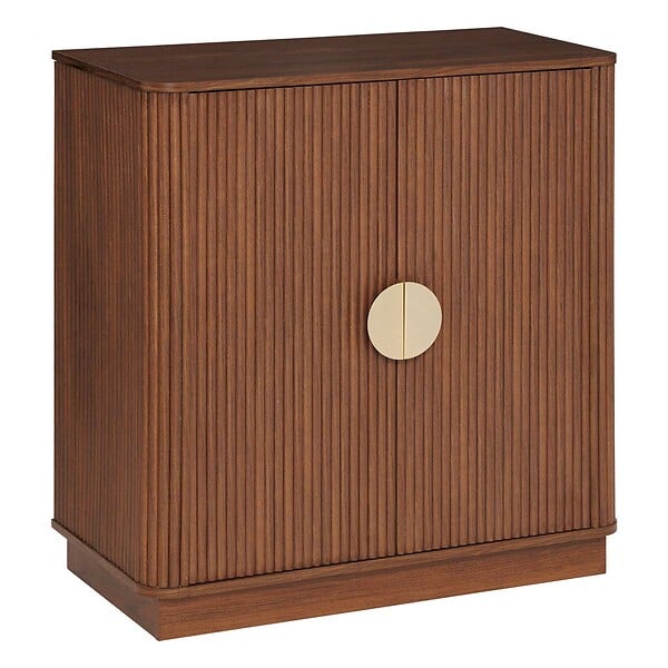 ATMOSPHERA - Buffet 2 portes 1 étagères Wany marron 80x40cm - large
