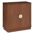 ATMOSPHERA - Buffet 2 portes 1 étagères Wany marron 80x40cm - vignette