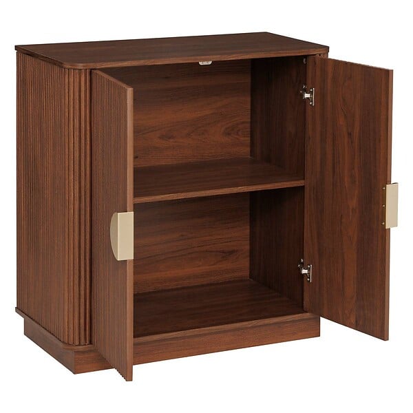 ATMOSPHERA - Buffet 2 portes 1 étagères Wany marron 80x40cm - large
