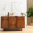 ATMOSPHERA - Buffet 3 portes "Nanda" acacia marron 150x90,5cm - vignette