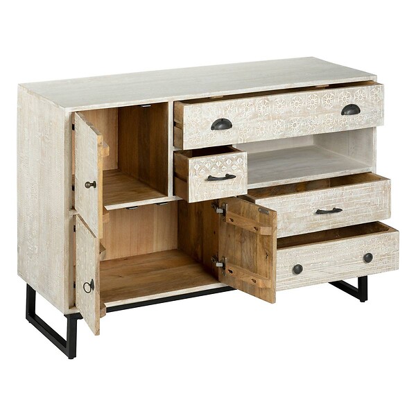 ATMOSPHERA - Buffet 3 portes "Ajay" manguier 115x80cm - large