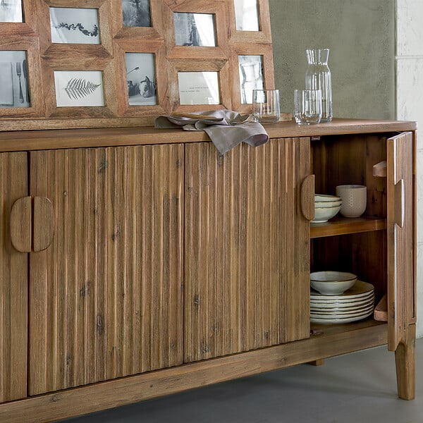 ATMOSPHERA - Buffet 4 portes "Sabor" acacia 160x80cm - large