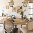 ATMOSPHERA - Buffet 2 portes "Olbia" en métal & acacia 110x45cm blanc - vignette