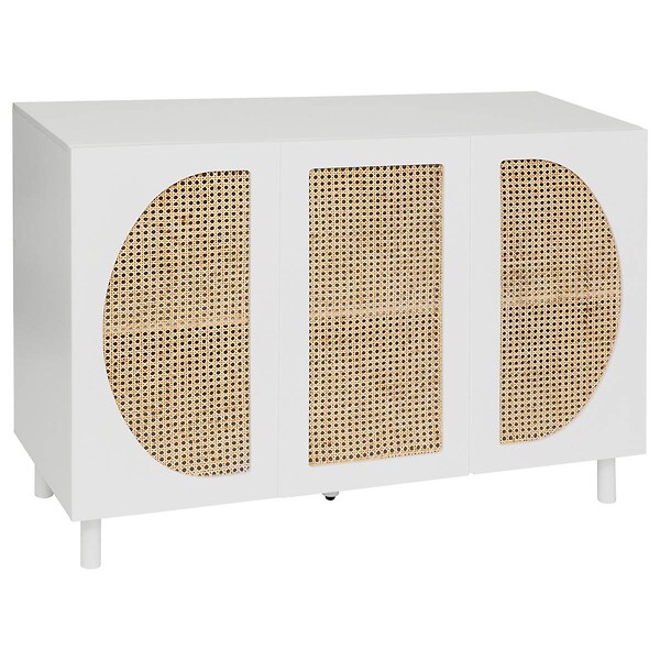 ATMOSPHERA - Buffet 3 portes "Cabras" 120x85cm blanc - large