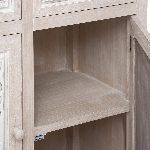 ATMOSPHERA - Buffet 2 portes "Hina" bois blanchi 80x85cm - large