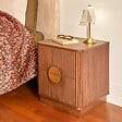 ATMOSPHERA - Table de chevet Wany marron 45x40cm - vignette