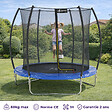 KANGUI - Trampoline rond Ø 250cm avec filet de sécurité intérieur - FPR 250 - vignette