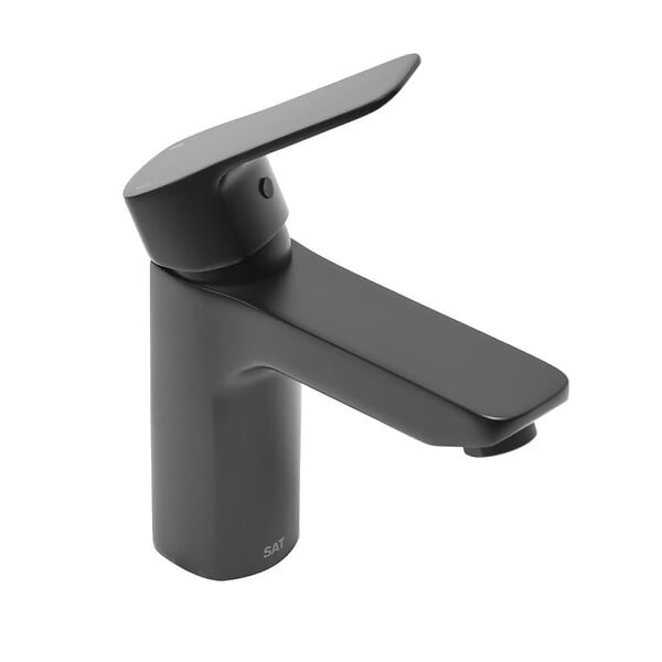 SWISS AQUA TECHNOLOGIES - Cube Way mitigeur de lavabo à levier, taille S, sans vidage, noir mat (CU271MC) - large