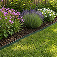 GT GARDEN - Bordure de jardin flexible verte - 5 cm x 10 mètres avec 20 piquets d'ancrage - vignette