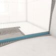 AURLANE - Receveur de Douche à Carreler 90x90 cm avec Bondes à Sortie Verticale - Grille Inox - vignette