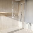 AURLANE - Receveur de Douche à Carreler 90x90 cm avec Bondes à Sortie Verticale - Grille Inox - vignette
