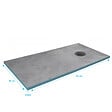AURLANE - Receveur de Douche à Carreler 160x90 cm avec Bondes à Sortie Verticale - Grille Inox - vignette