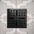 AURLANE - Bonde à sortie VERTICALE pour receveur à carreler RAINY et HIGH RAINY - Grille Inox Noir - vignette